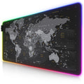 CSL XXXL RGB Gaming Mouse Mat – 900x400mm LED Desk Pad | World Map