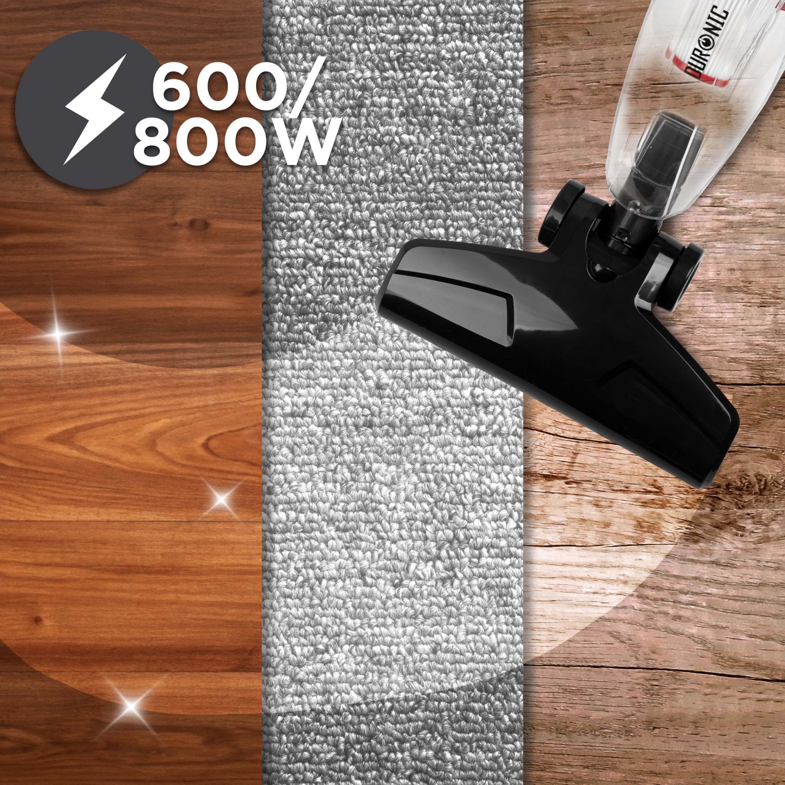 Duronic VC8 BK 2-in-1 Stick Vacuum Cleaner | Lightweight HEPA Handheld