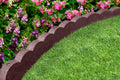 Recycled Rubber Scalloped Garden Edging - Brown, 4 Pack