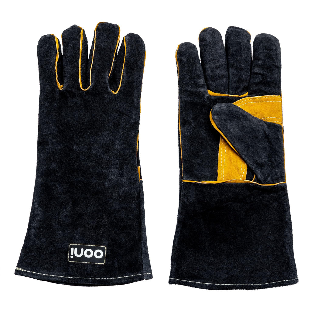 Ooni Heat Resistant Leather Grill Gloves | Protective Outdoor Cooking