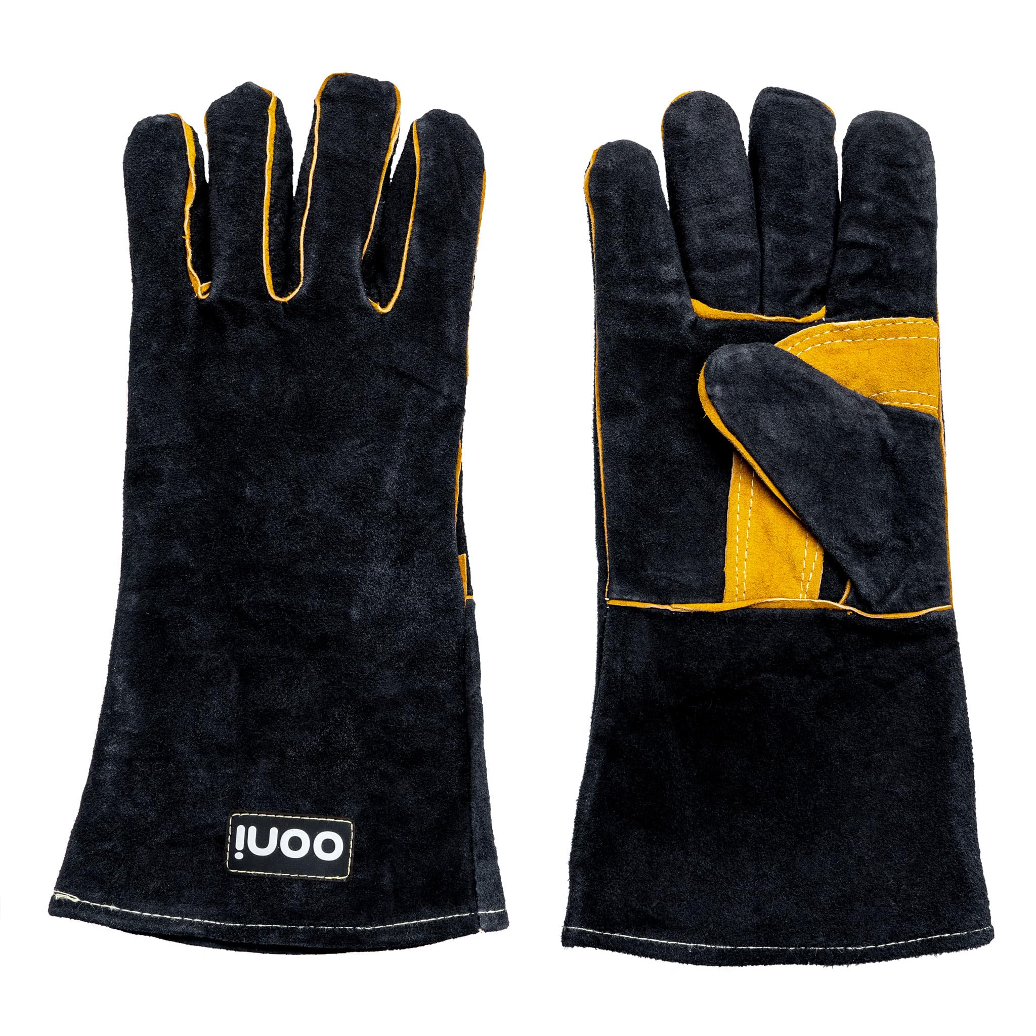 Ooni Heat Resistant Leather Grill Gloves | Protective Outdoor Cooking