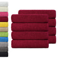 NatureMark 100% Cotton Hand Towel Set – 8 Pack, 50x100cm, Bordeaux Red