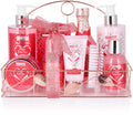 BRUBAKER Raspberry Champagne 10-Piece Bath and Shower Gift Set