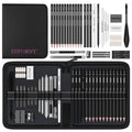 HIFORNY 42 PCS Drawing Set | Sketching Kit with Graphite & Charcoal