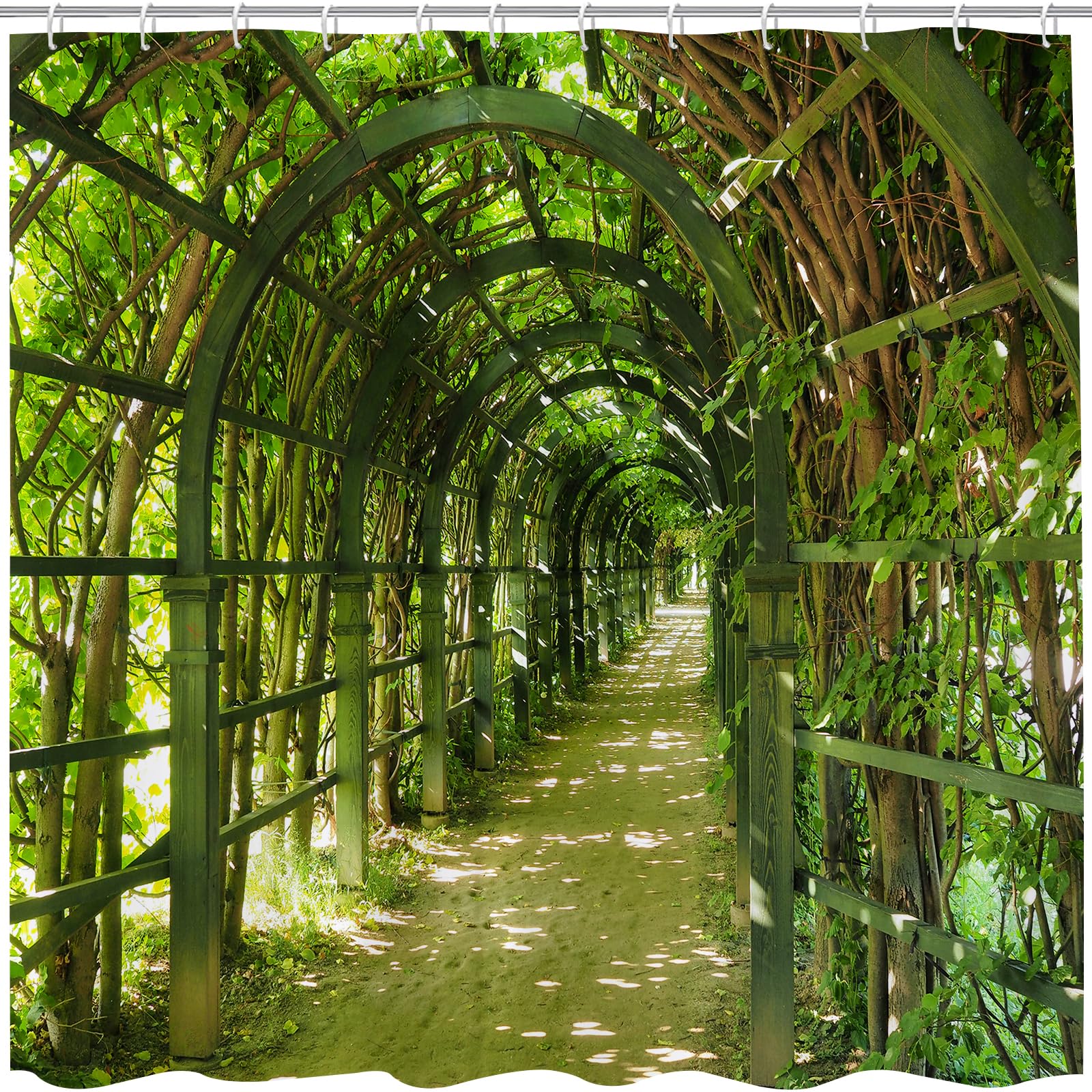 Green Nature Landscape Shower Curtain | Waterproof Polyester