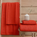 PETTI Artigiani Italiani 100% Cotton Terry Bath Towel Set - 6 Pieces, Red