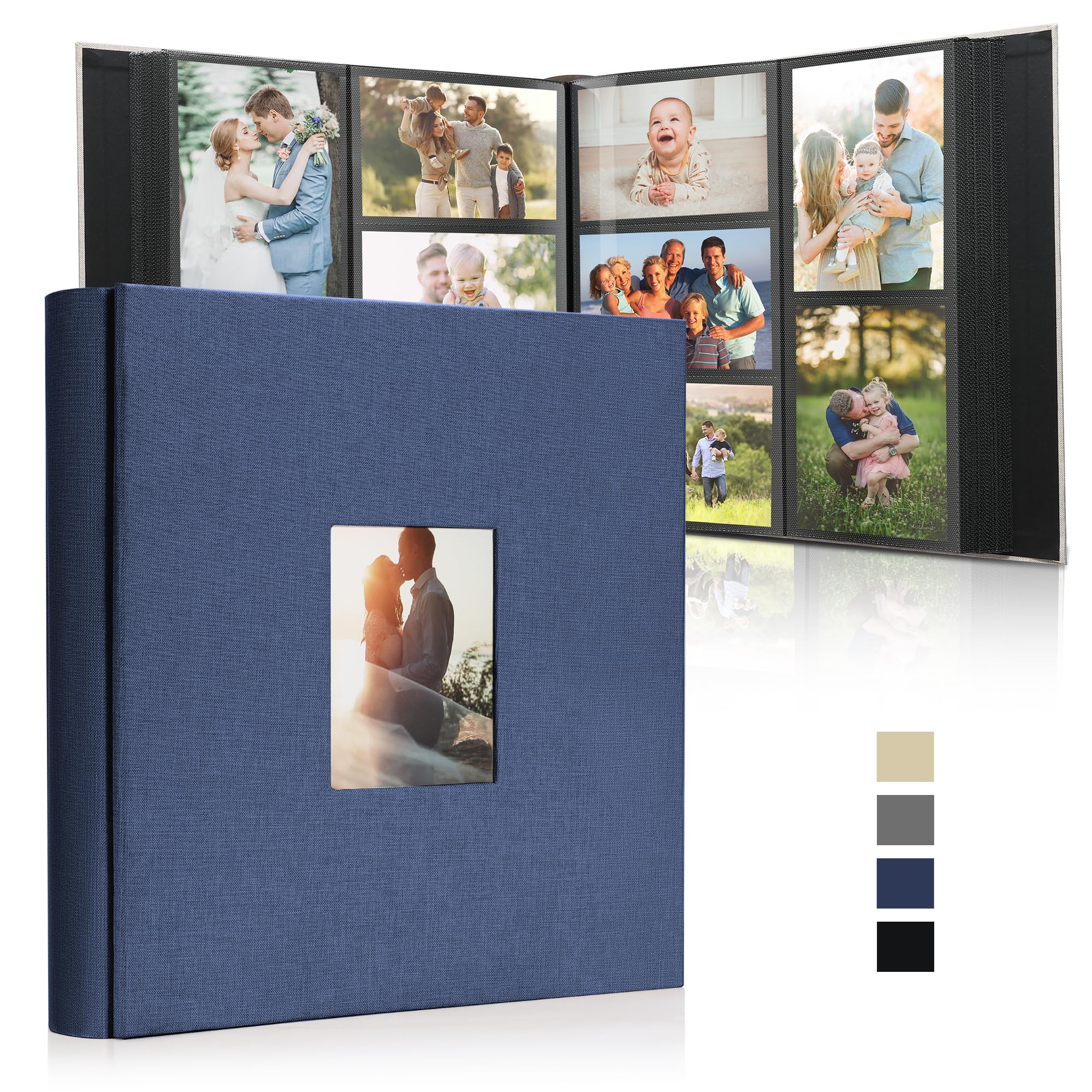 DazSpirit 1000 Pockets Photo Album 6x4 - Large Linen Slip-In Memory Book