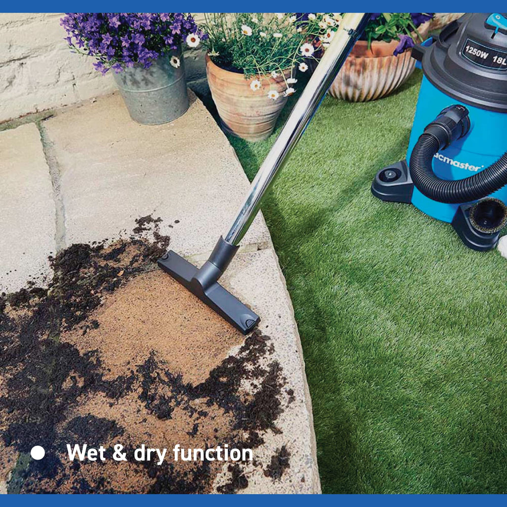 Vacmaster WD 18 Garden & Artificial Grass Wet & Dry Vacuum Cleaner – 1250W
