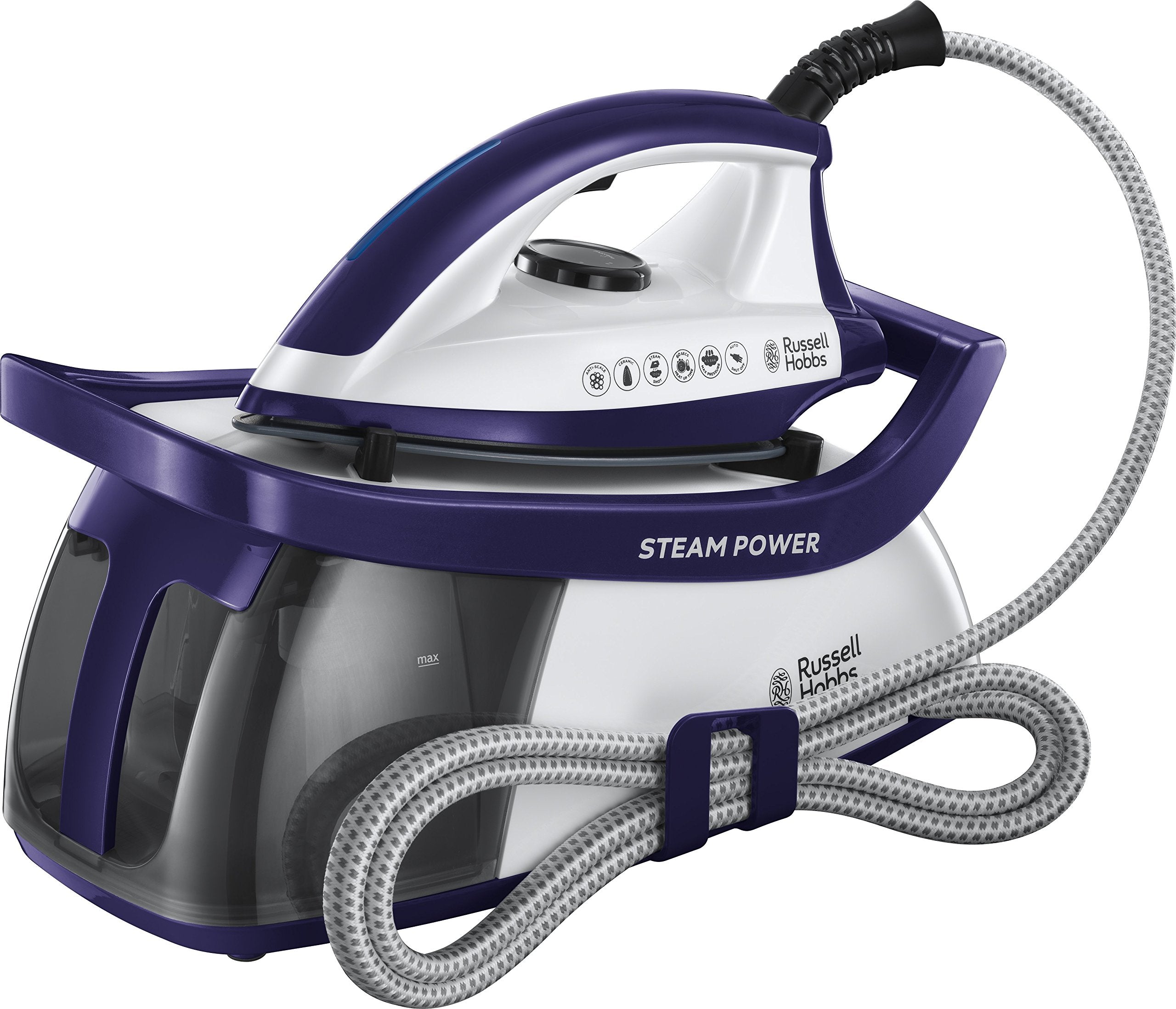 Russell Hobbs SteamPower Generator Iron – 2600W, 4.5 Bar, 1.3L Tank