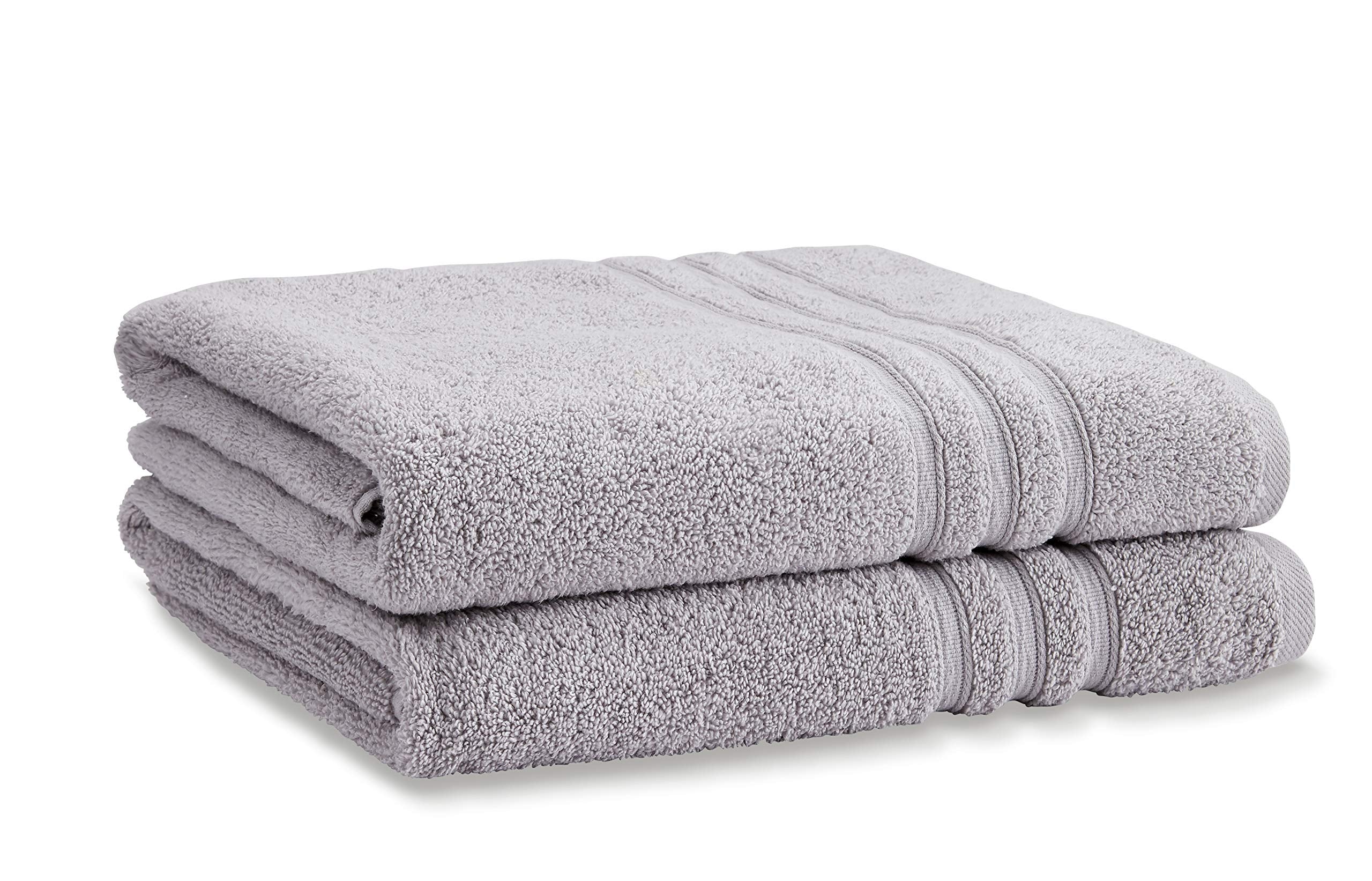 Catherine Lansfield Zero Twist Cotton Bath Sheet Pair - Silver Grey