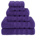 Jolof Store 6-Piece Turkish Cotton Towel Set | 600 GSM Absorbent Purple