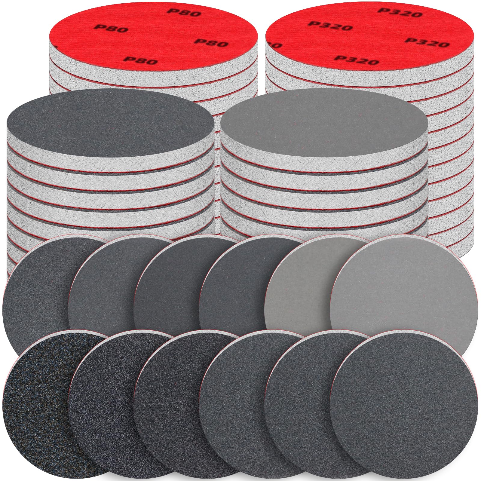 Jolof Store 48-Piece 75mm Sanding Sponge Set | 80-3000 Grit Wet Dry Pads