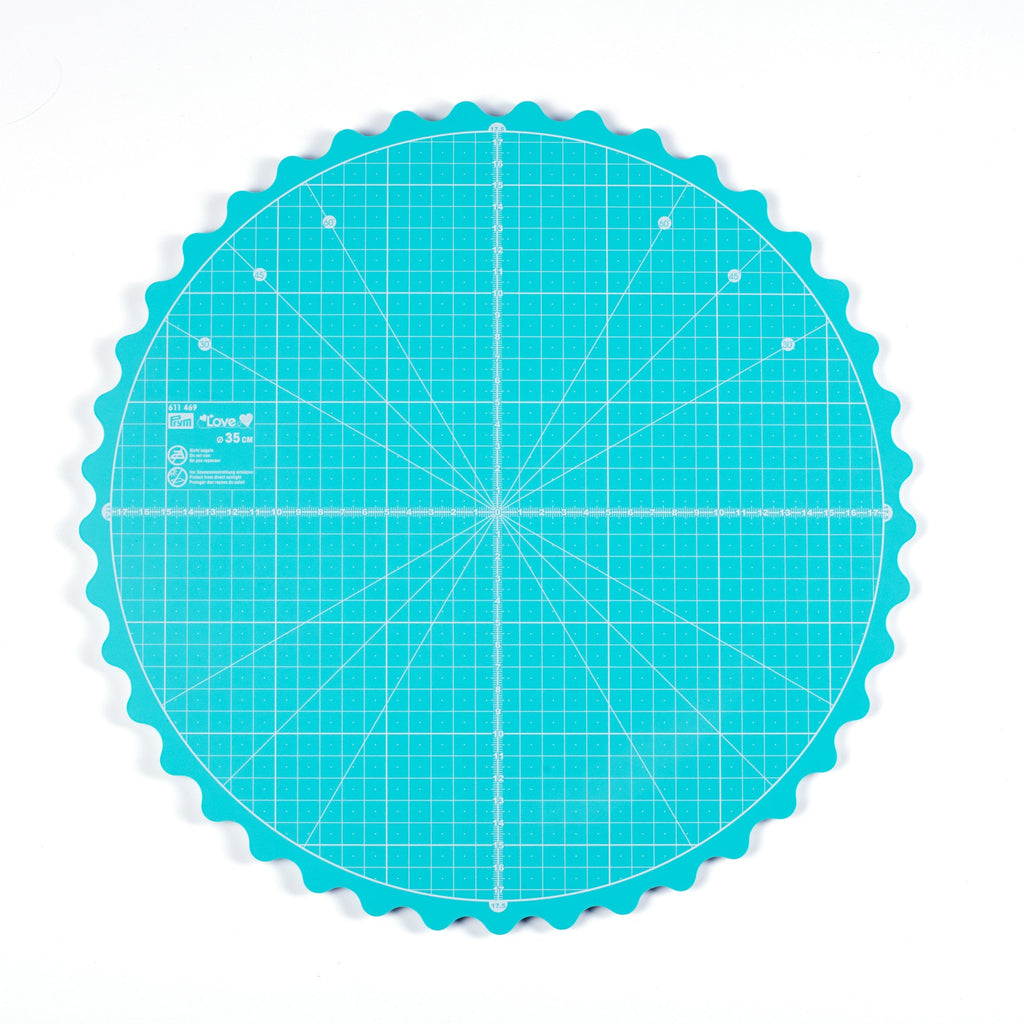 Prym Love Rotating Cutting Mat – 35cm Green Non-Slip Quilting Tool