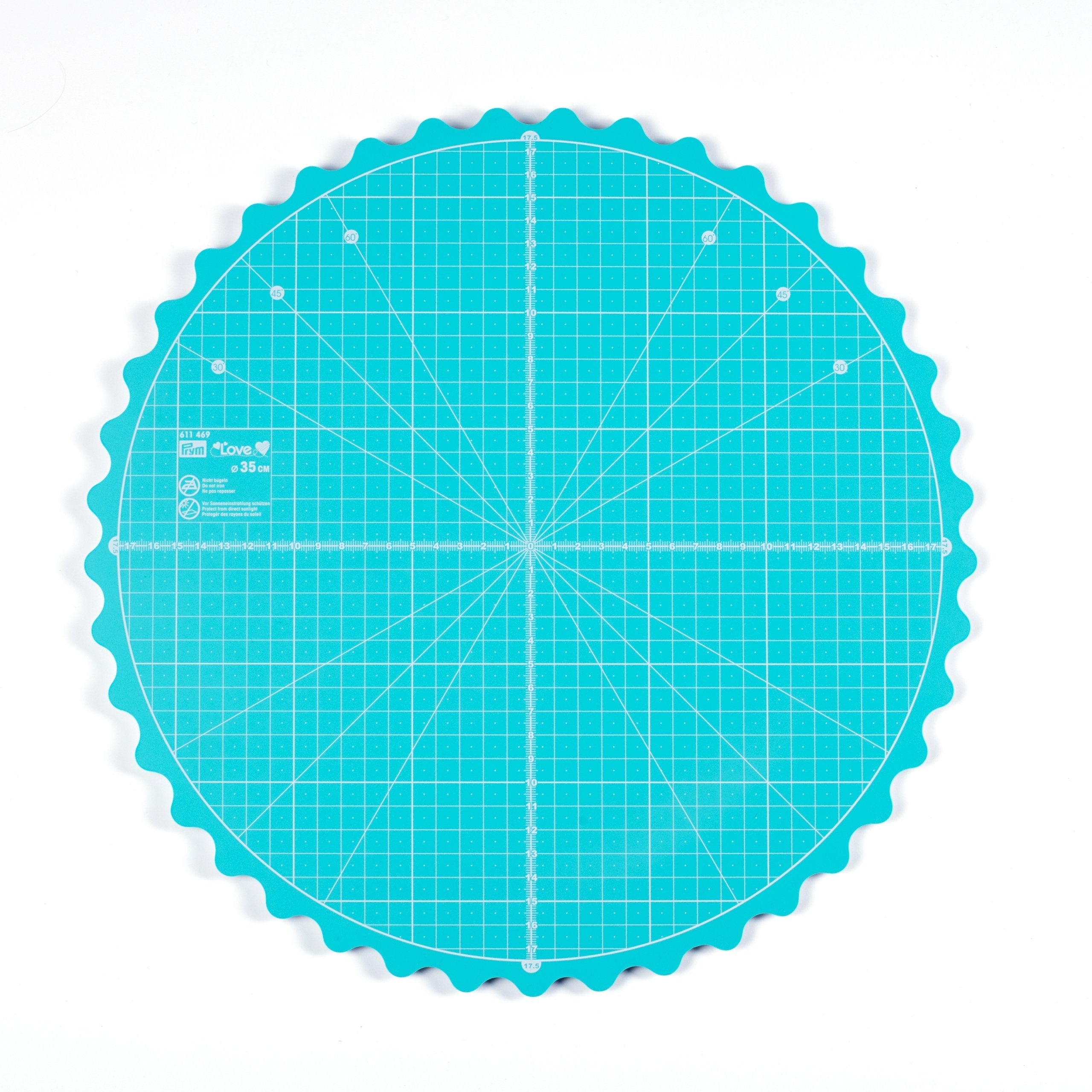 Prym Love Rotating Cutting Mat – 35cm Green Non-Slip Quilting Tool