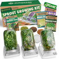 ZenGreens Organic Sprout Jar Set with Seeds, Tray & Video Course