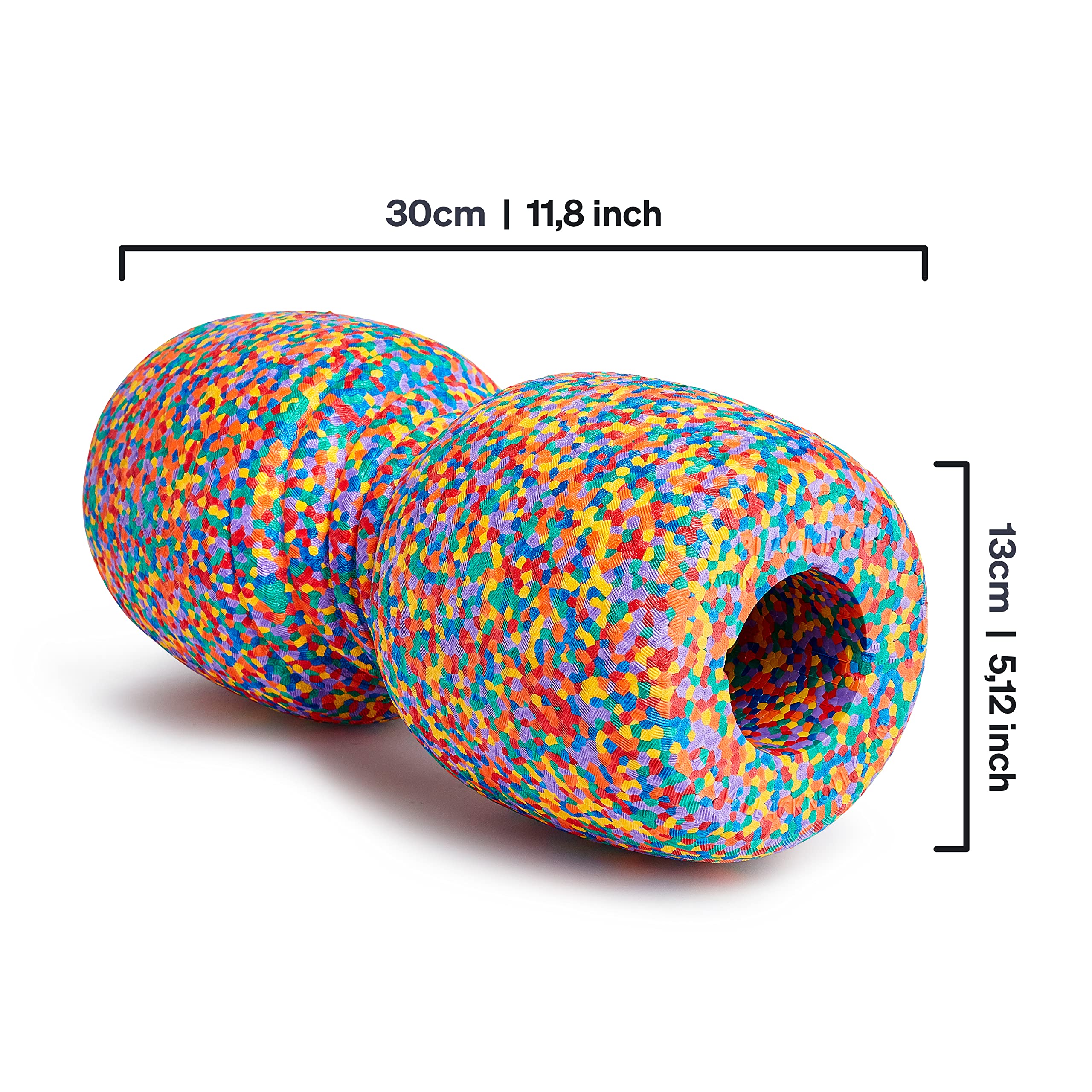 BLACKROLL Twin Fascia Roller – Spine Massage Foam Roller, Rainbow