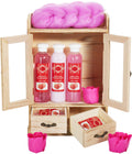 BRUBAKER Strawberry Bath and Body Gift Set | 10-Piece Vintage Wood Cabinet