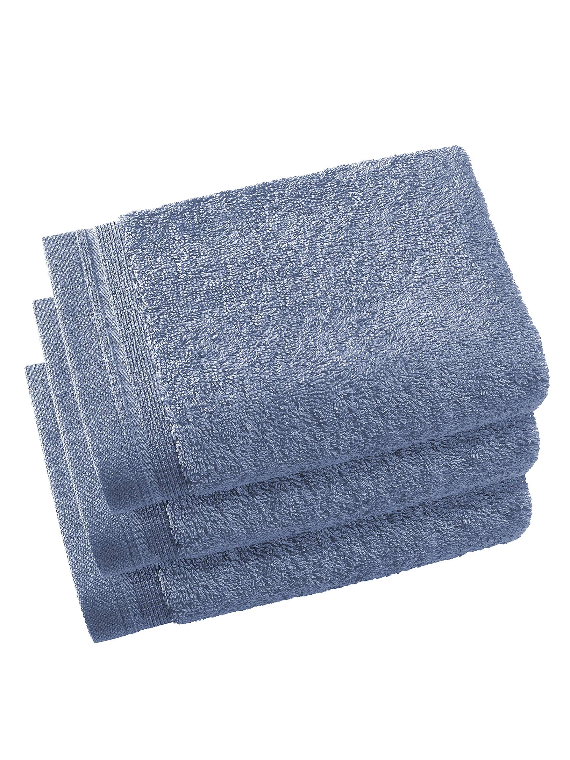 De Witte Lietaer Contessa Guest Towels | 100% Cotton | Stone Blue - 3 Pack