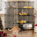 YITAHOME 4-Tier Large Cat Cage – Metal Wire Enclosure with Hammock