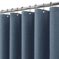 Jolof Store Linen Fabric Shower Curtain | Waterproof & Weighted - Navy Blue