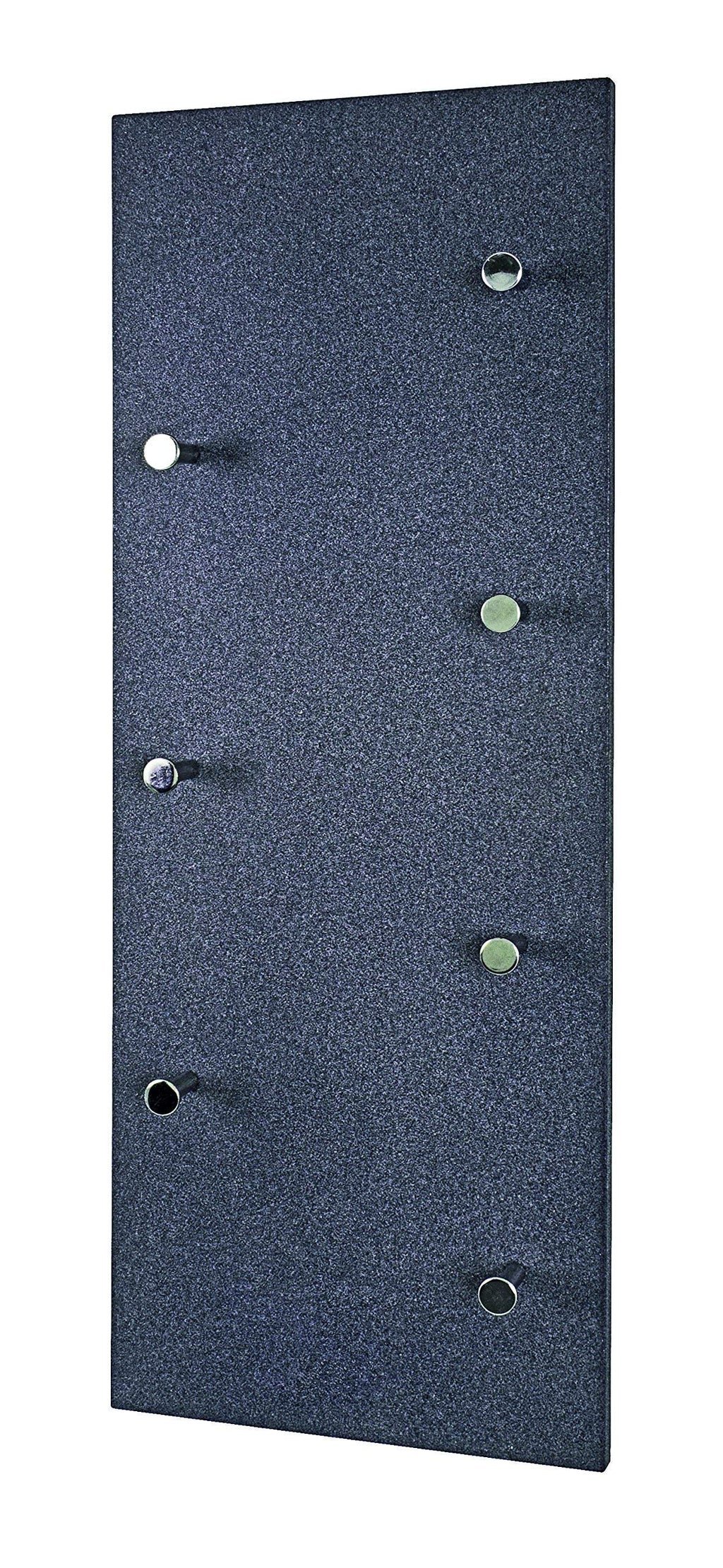HAKU Wardrobe Chrome, Granite Finish, MDF, Metal - Dim.: W 80 cm X H 30 cm X D 6 cm, Style: Modern