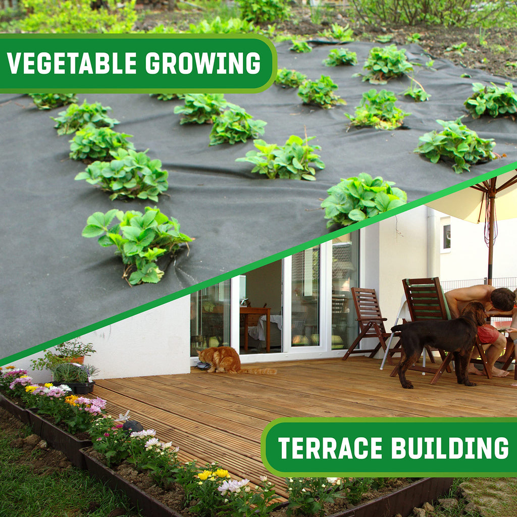 GardenGloss 100m2 Weed Control Membrane | 50gsm UV-Stable Fabric