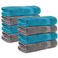 Komfortec Set of 8 Hand Towels – 100% Cotton Terry Cloth, 50x100cm