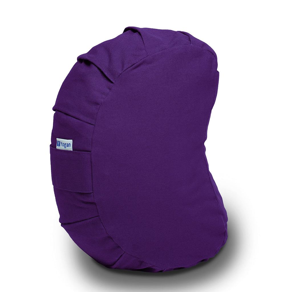 Yogan Crescent Meditation Cushion | Organic Cotton & Buckwheat Hulls