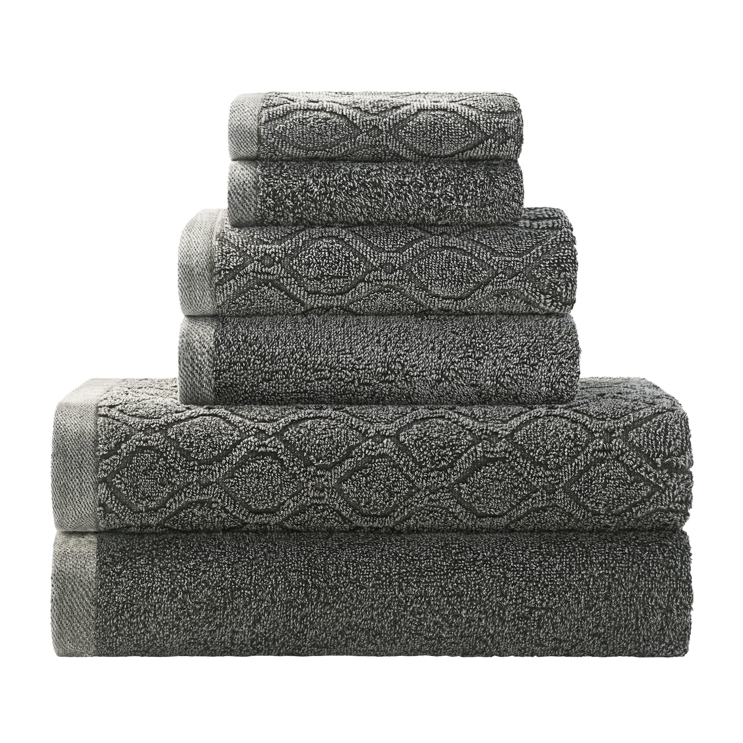 Superior Denim Wash 100% Cotton 6-Piece Bath Towel Set | 550 GSM