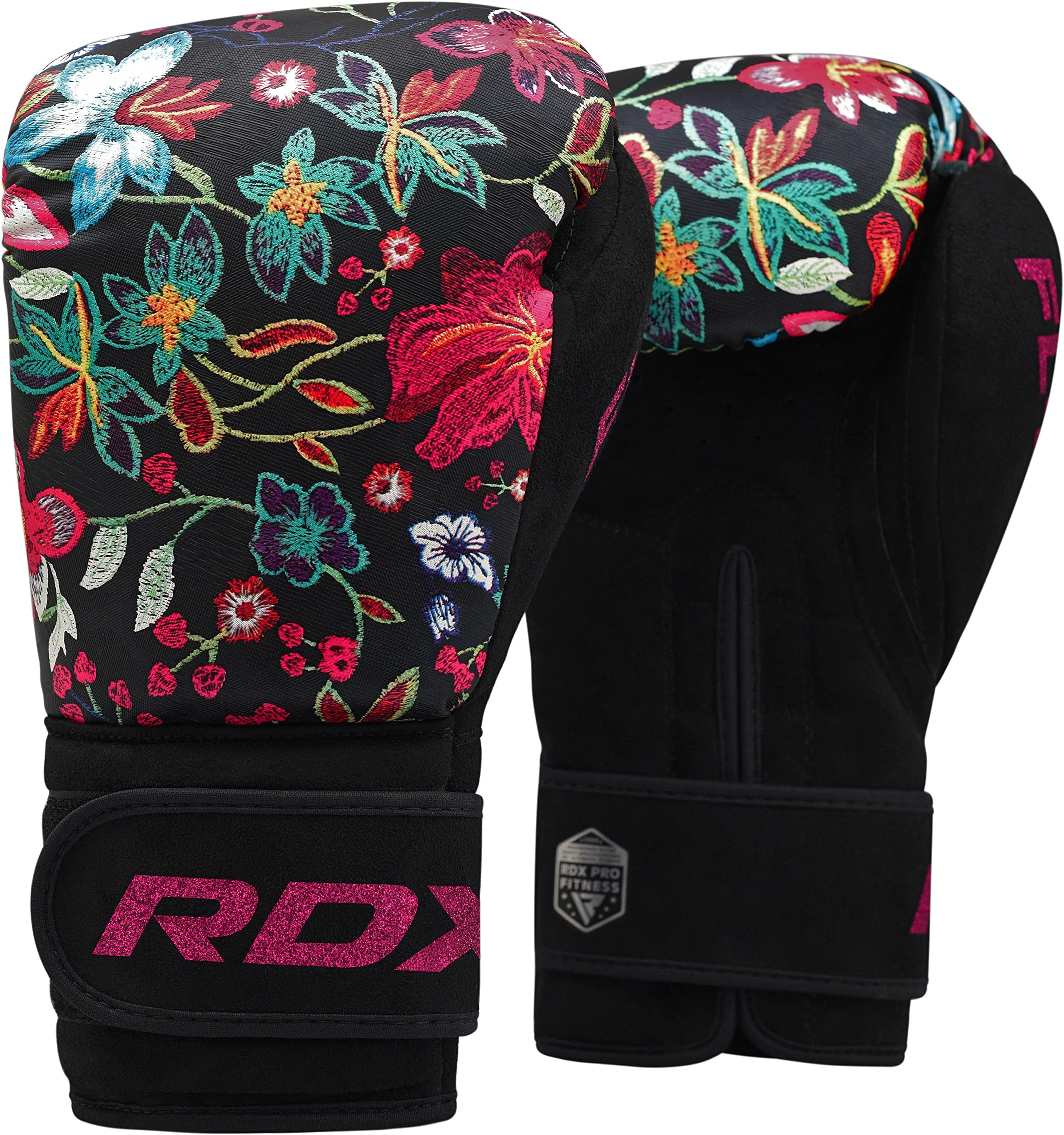 RDX Women Boxing Gloves | Flora Skin Leather Sparring & Muay Thai Mitts