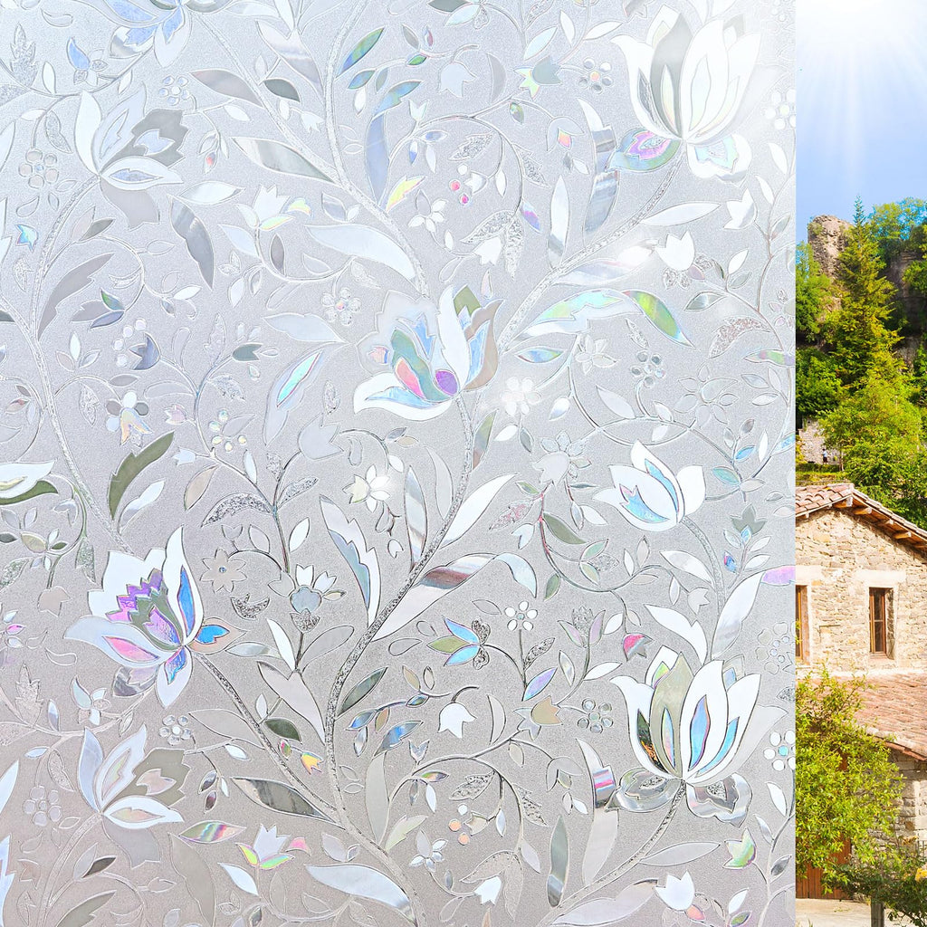 KROMAPOLIS Tulip Privacy Window Film – Thermal Static Cling, 90x400cm