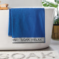Catherine Lansfield Relax And Unwind 50x85cm Hand Towel Cobalt Blue - image 1