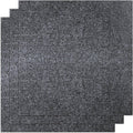 KAHEIGN 30Pcs Self Adhesive Carpet Tiles | Dark Grey Peel and Stick Floor