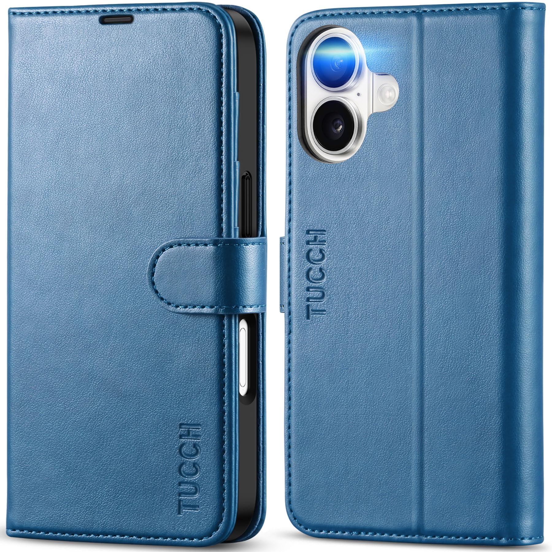 TUCCH iPhone 17 Wallet Case - RFID Blocking PU Leather Folio Cover