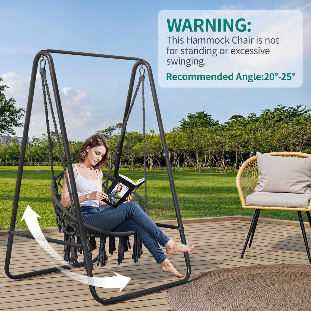 YITAHOME Hanging Chair with Stand | Heavy-Duty Steel Hammock Swing