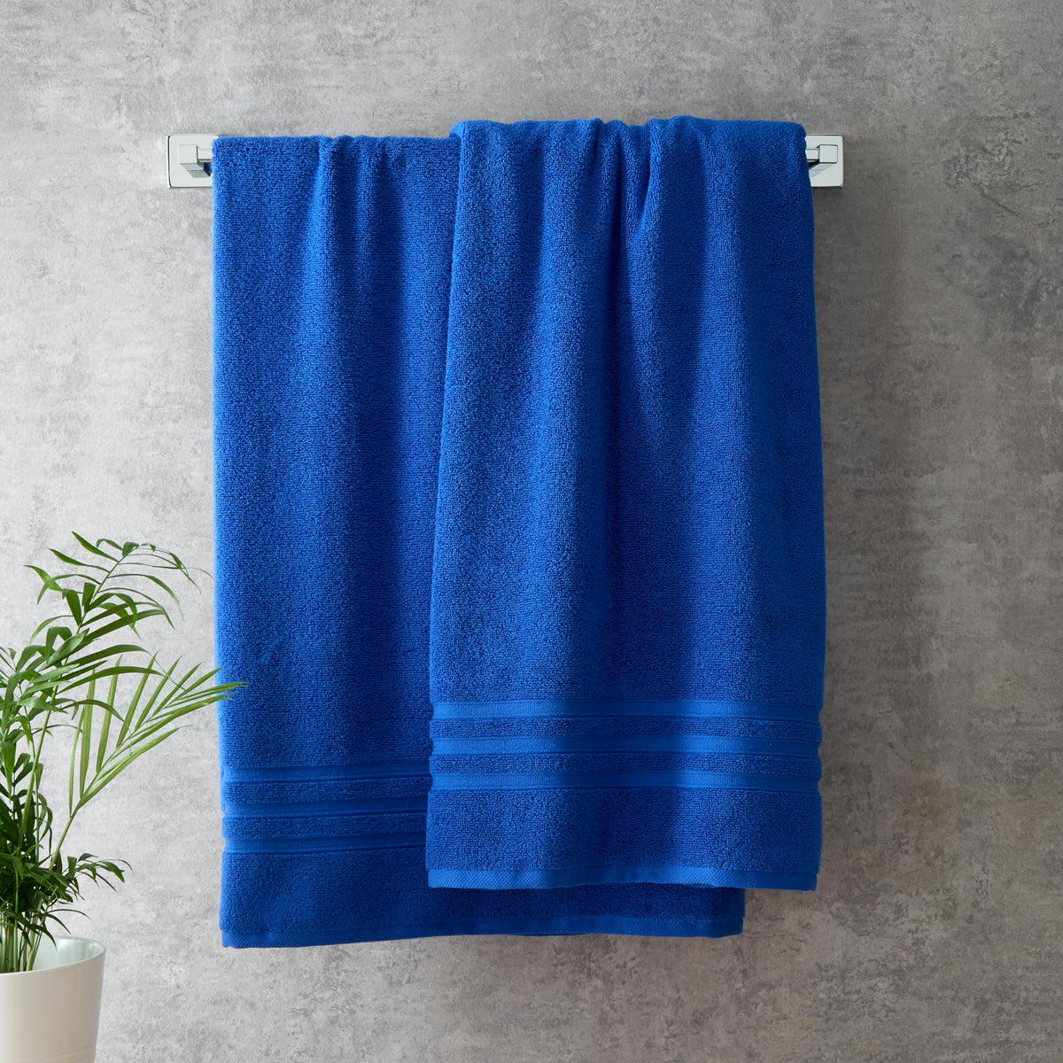 Catherine Lansfield Zero TwistZero Twist Cotton 70x120cm Bath Towel Cobalt Blue
