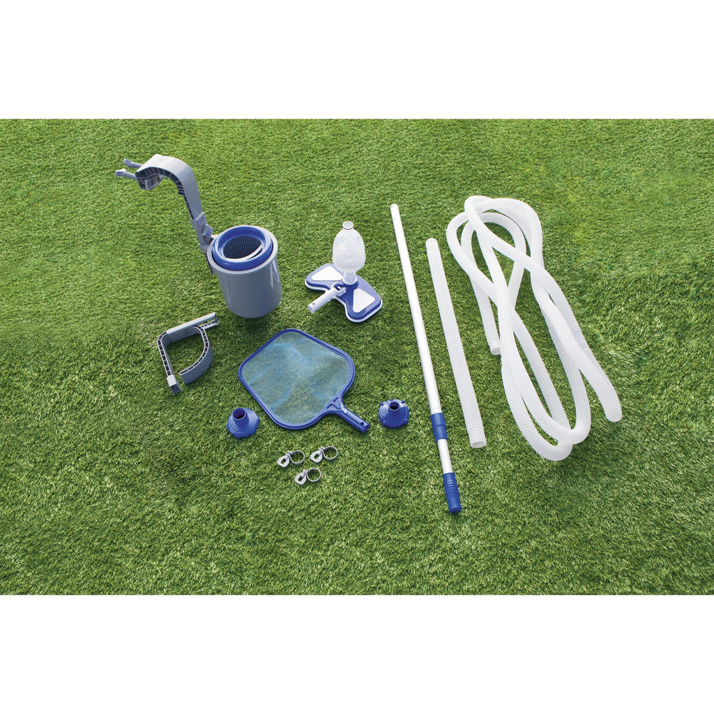 Bestway Deluxe Pool Maintenance Kit with Vacuum and Skimmer Net – Blue