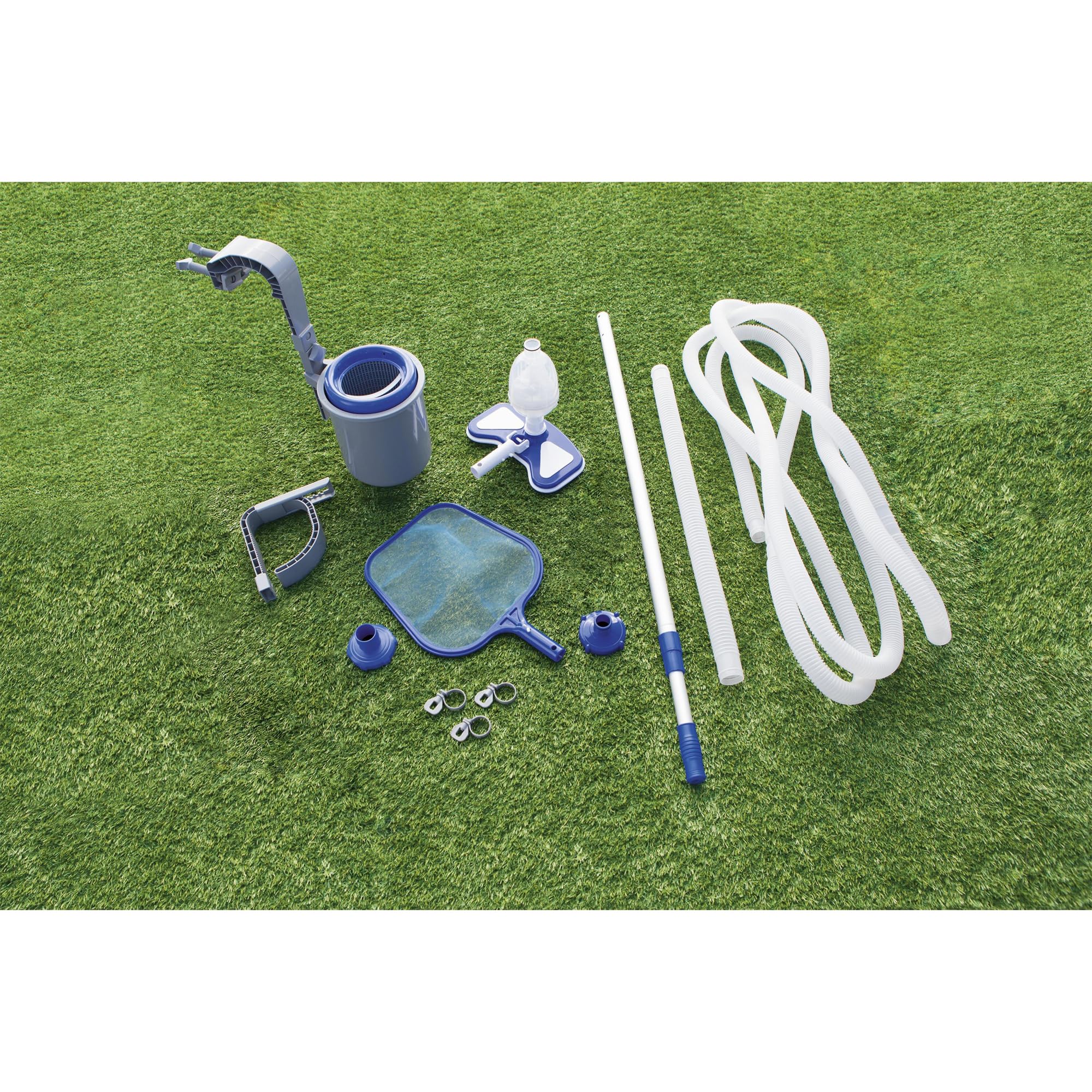 Bestway Deluxe Pool Maintenance Kit with Vacuum and Skimmer Net – Blue