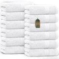NatureMark 100% Cotton Guest Towels – 30 x 50 cm White Pack of 12