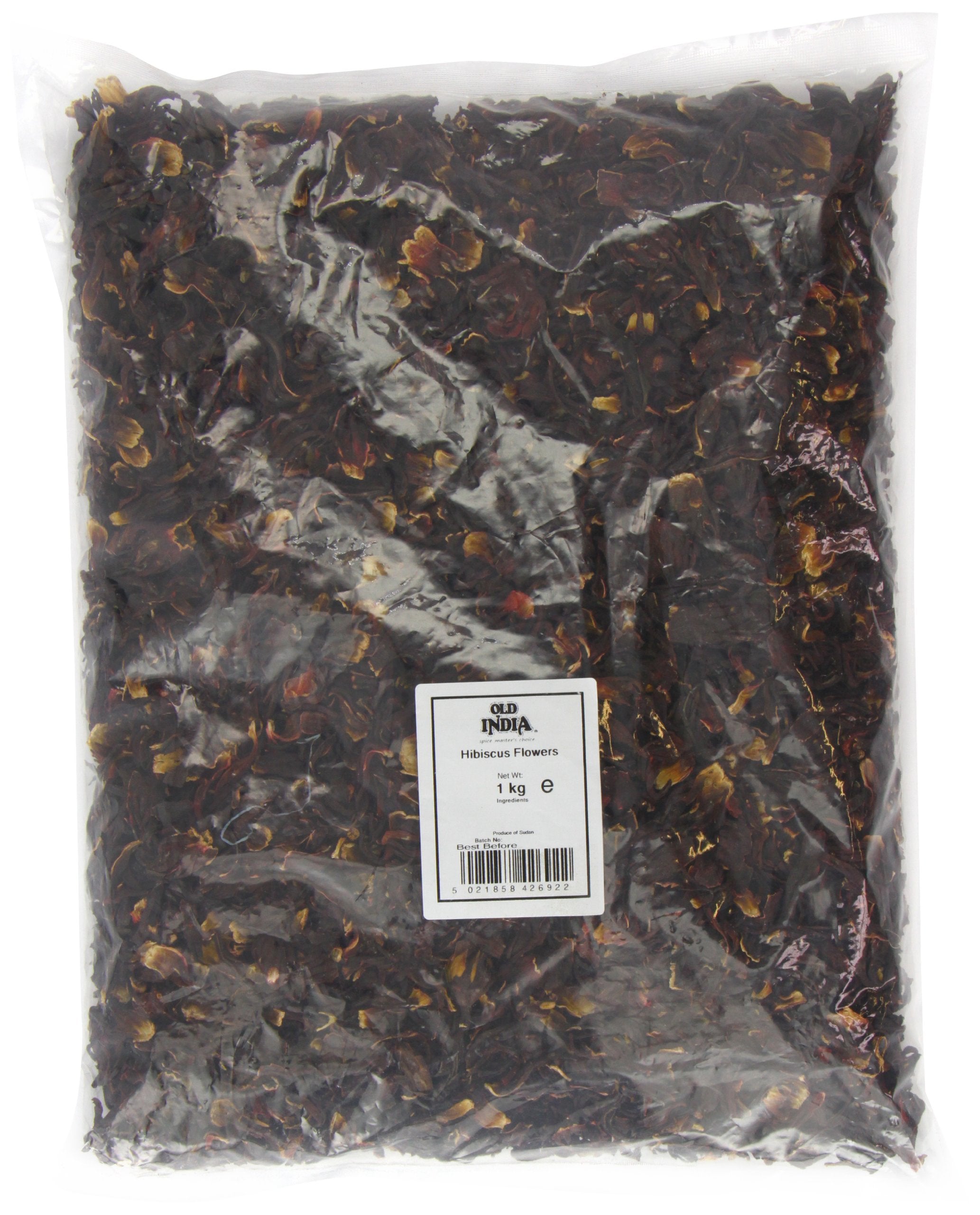 Old India Hibiscus Flowers – 1kg Bulk Dried Hibiscus Petals for Tea