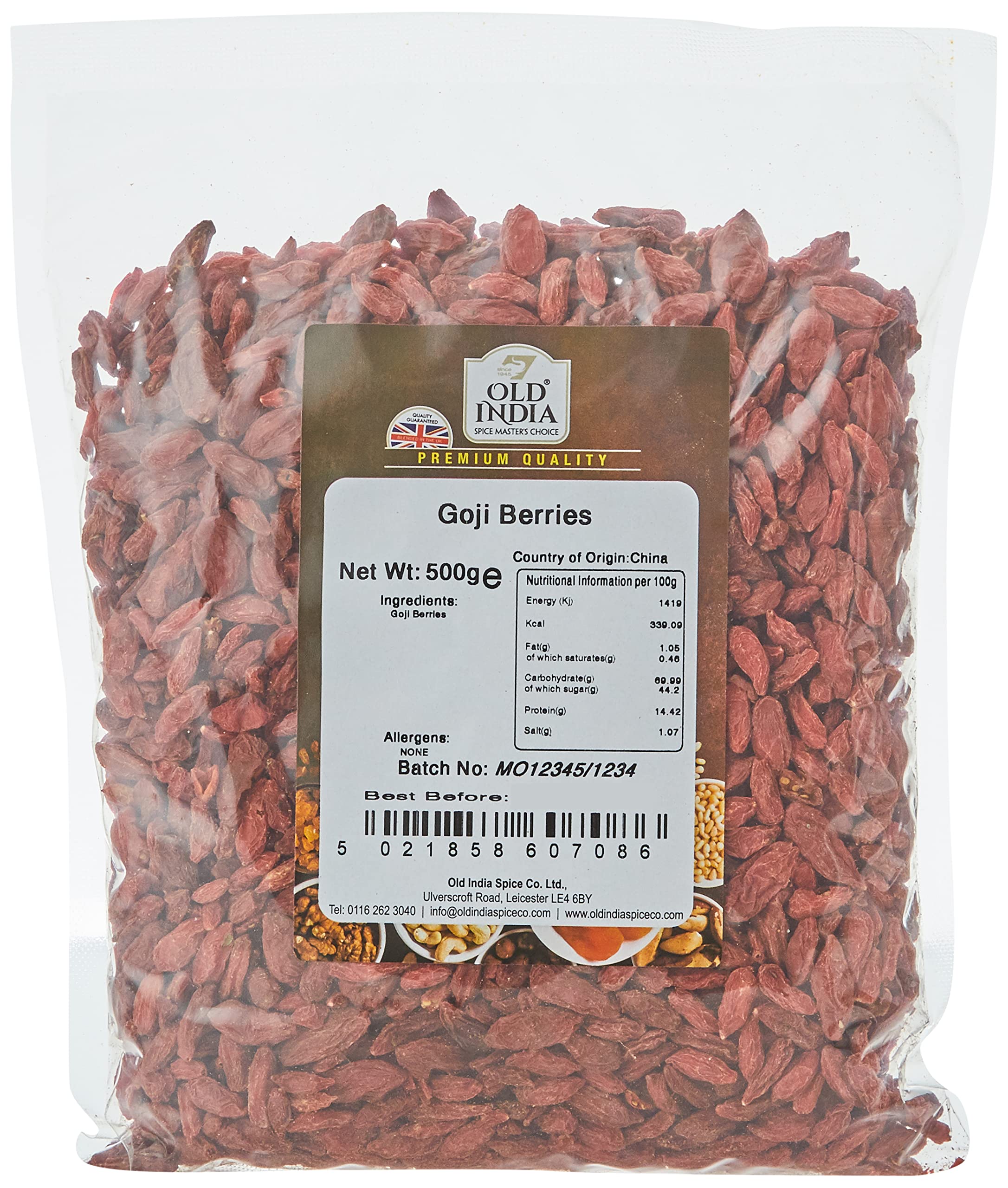 Old India Goji Berries 500g – Premium Dried Superfood Healthy Snack