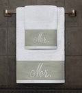 Jolof Store Mr 2-Piece Cotton Towel Set – Embroidered Bath & Hand Towels