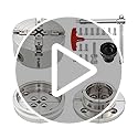 DEEFIINE 4 Inch Wood Lathe Chuck Set | Nickel Plated 4-Jaw Self Centering