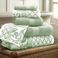 Modern Threads 6-Piece Trefoil Filigree Jacquard Cotton Bath Towel Set