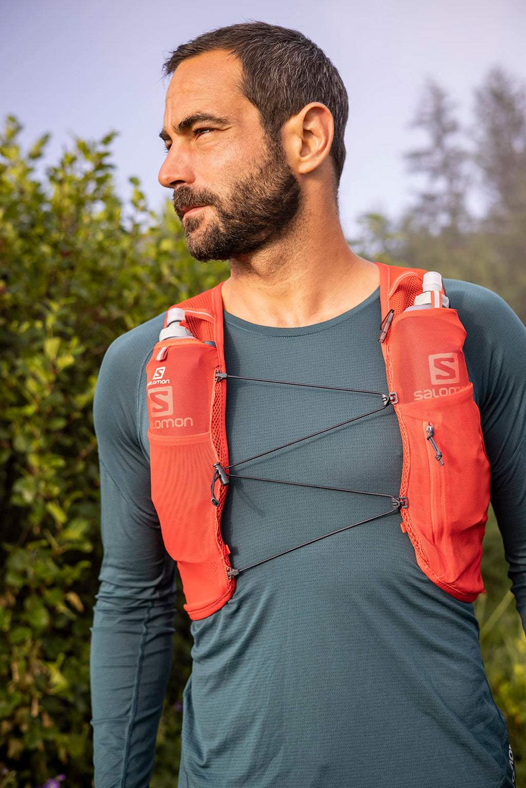 Salomon Adv Hydra Vest 8 – Unisex Trail Running Hydration Vest, Red