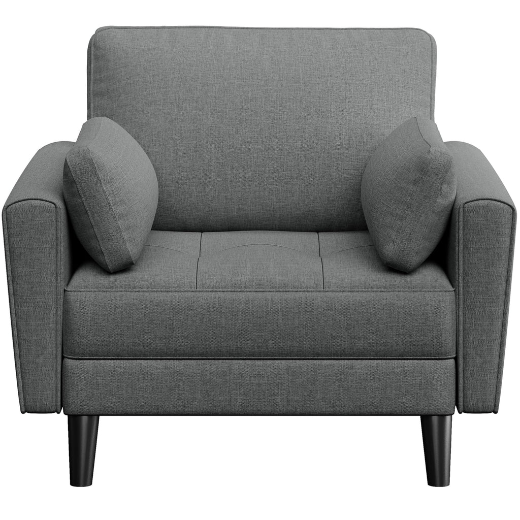 Yaheetech Dark Grey Fabric Oversized Ergonomic High Back Lounge Armchair - image 1