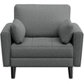 Yaheetech Dark Grey Fabric Oversized Ergonomic High Back Lounge Armchair - image 1