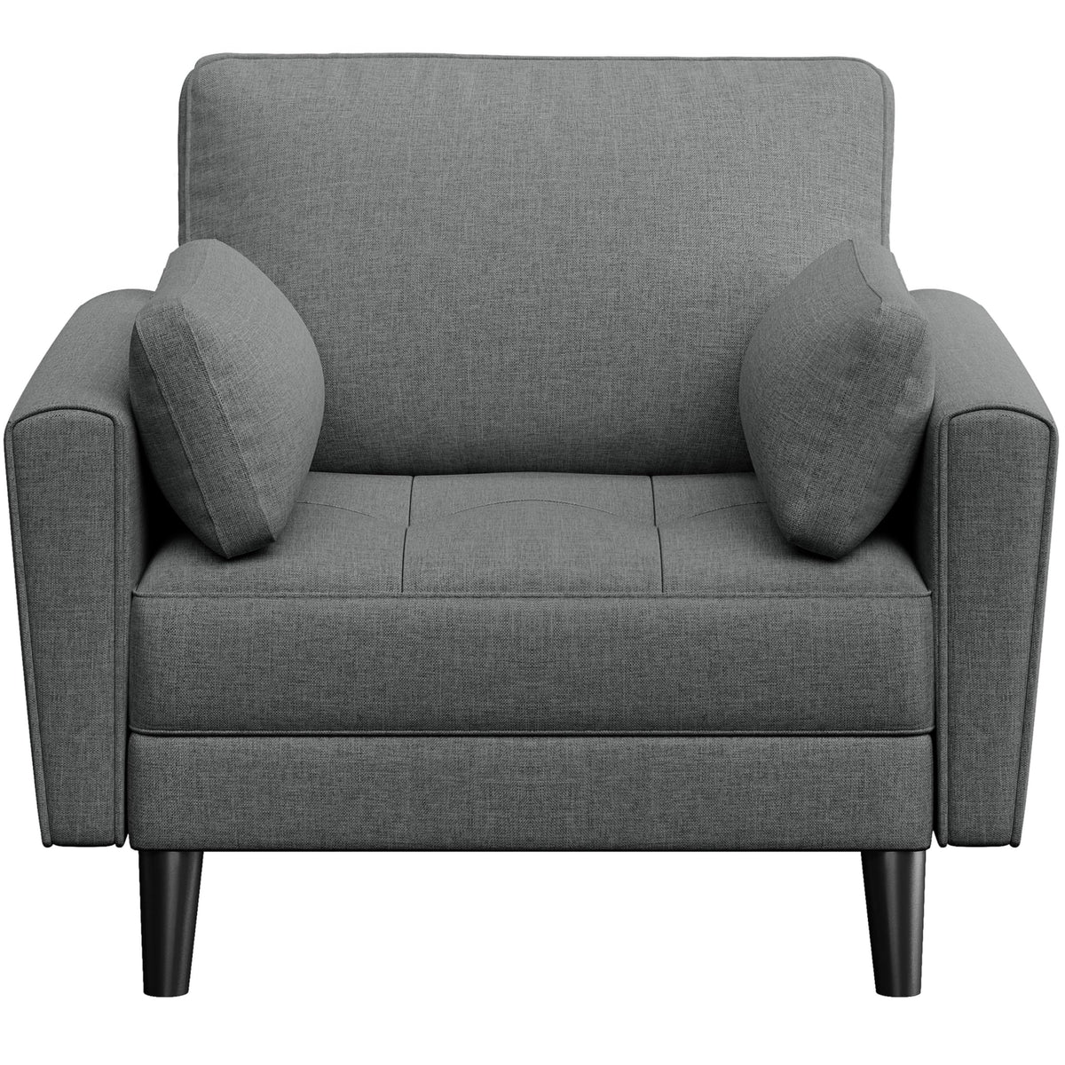 Yaheetech Dark Grey Fabric Oversized Ergonomic High Back Lounge Armchair - image 1