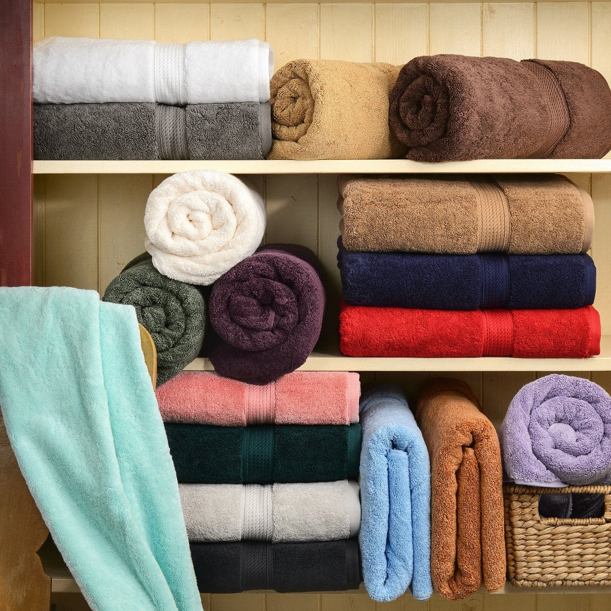 Superior 900 Gram 100% Premium Long-Staple Combed Cotton 6-Piece Face Towel Set, Toast - image 3