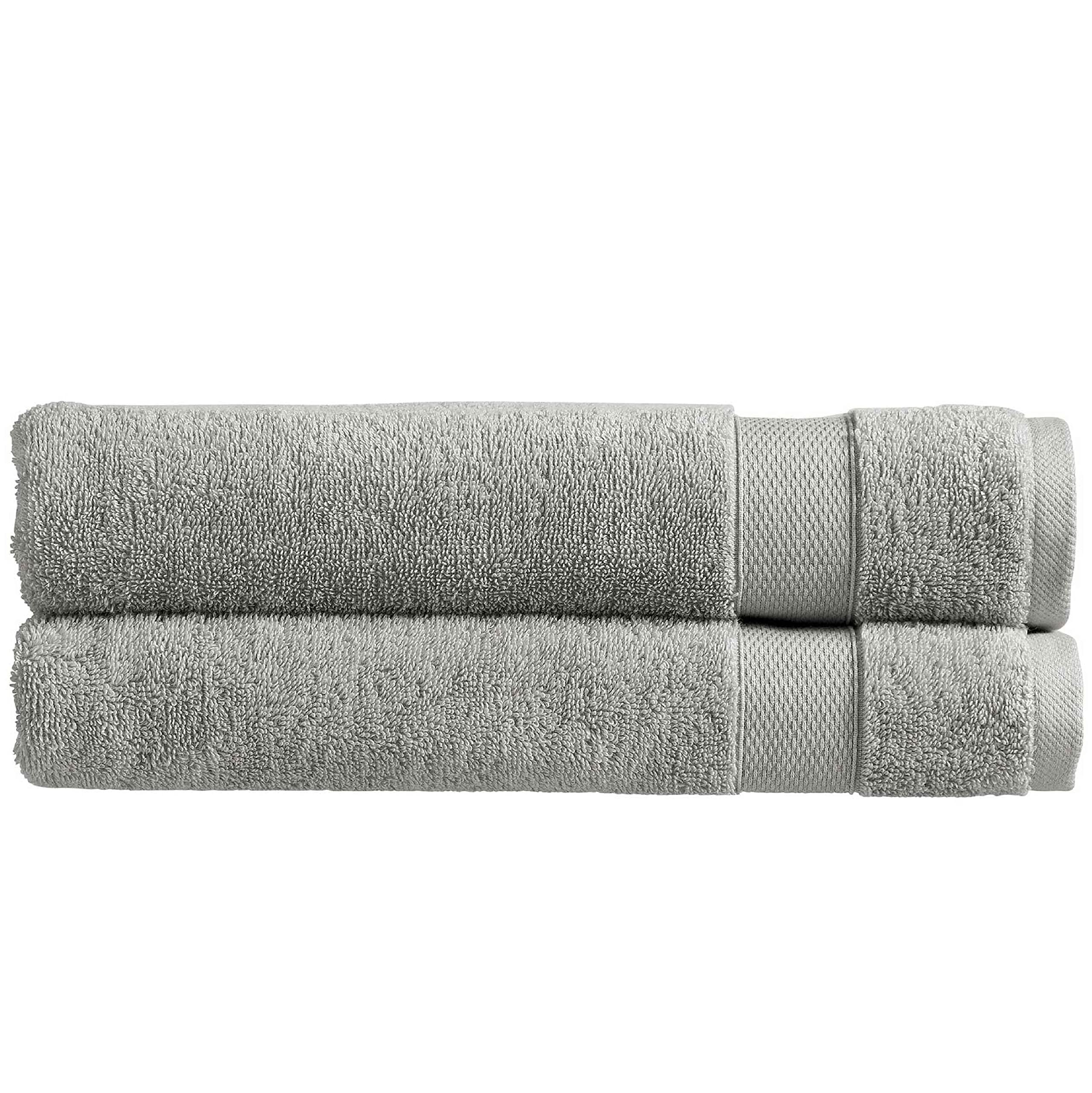 Christy Refresh Bath Towels - Set of 2 - 100% Cotton 550GSM - Dove Grey